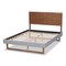 Baxton Studio Eloise Grey Upholstered and Ash Walnut Wood Full Size Platform Bed 164-9416-9419 - alternate 6